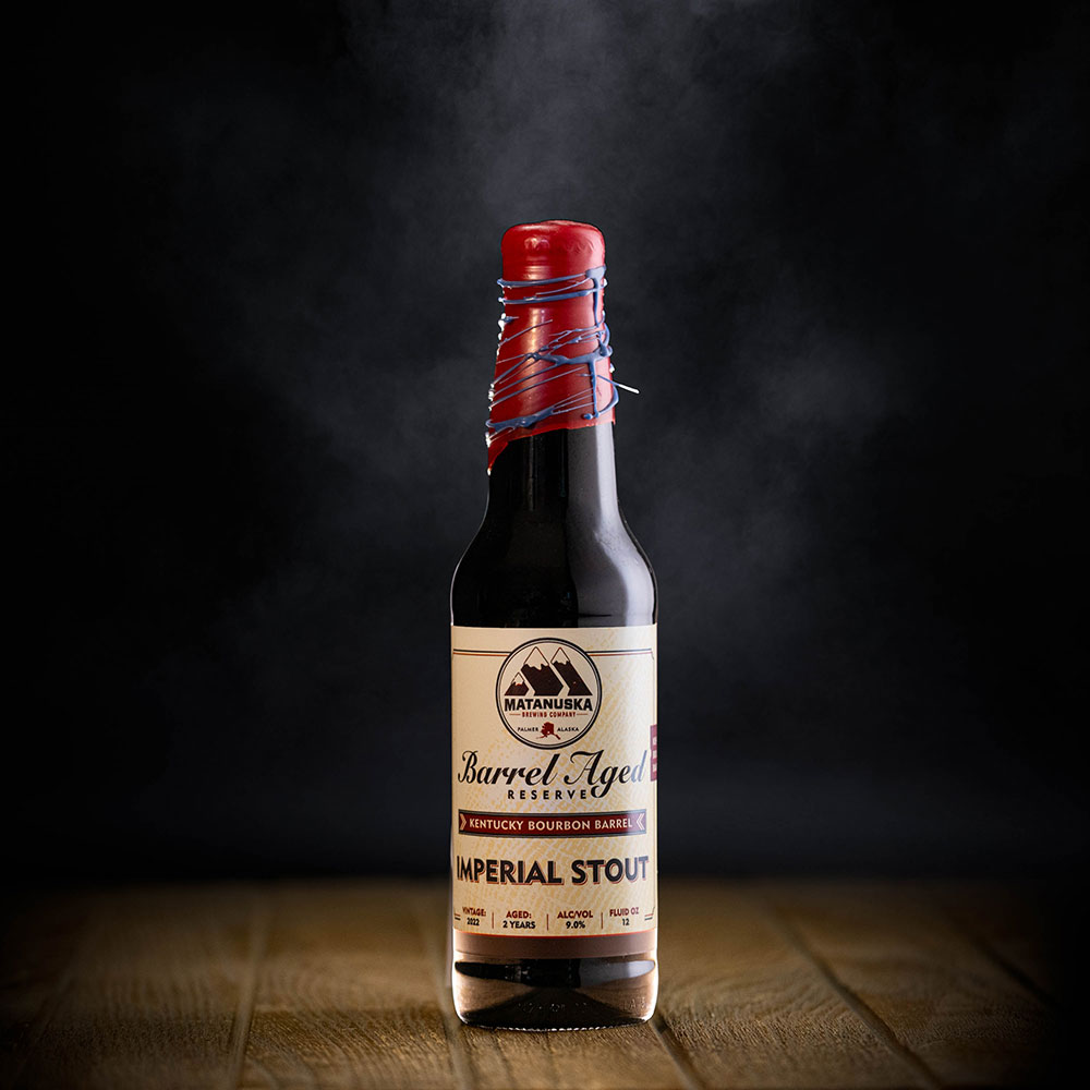 LIMITED RELEASE - 2022 BOURBON BARREL IMPERIAL STOUT Matanuska Brewery, Palmer, Alaska, Bold, Wild, Beer